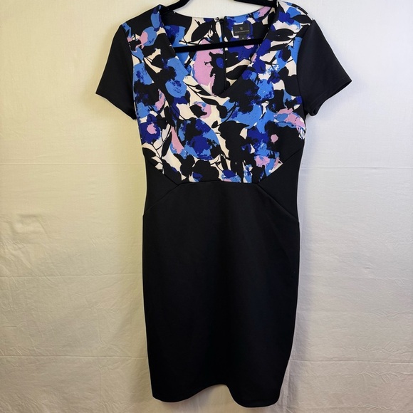 Worthington Blue and Purple Dress Short Sleeve Womens Size 8 - Picture 1 of 5